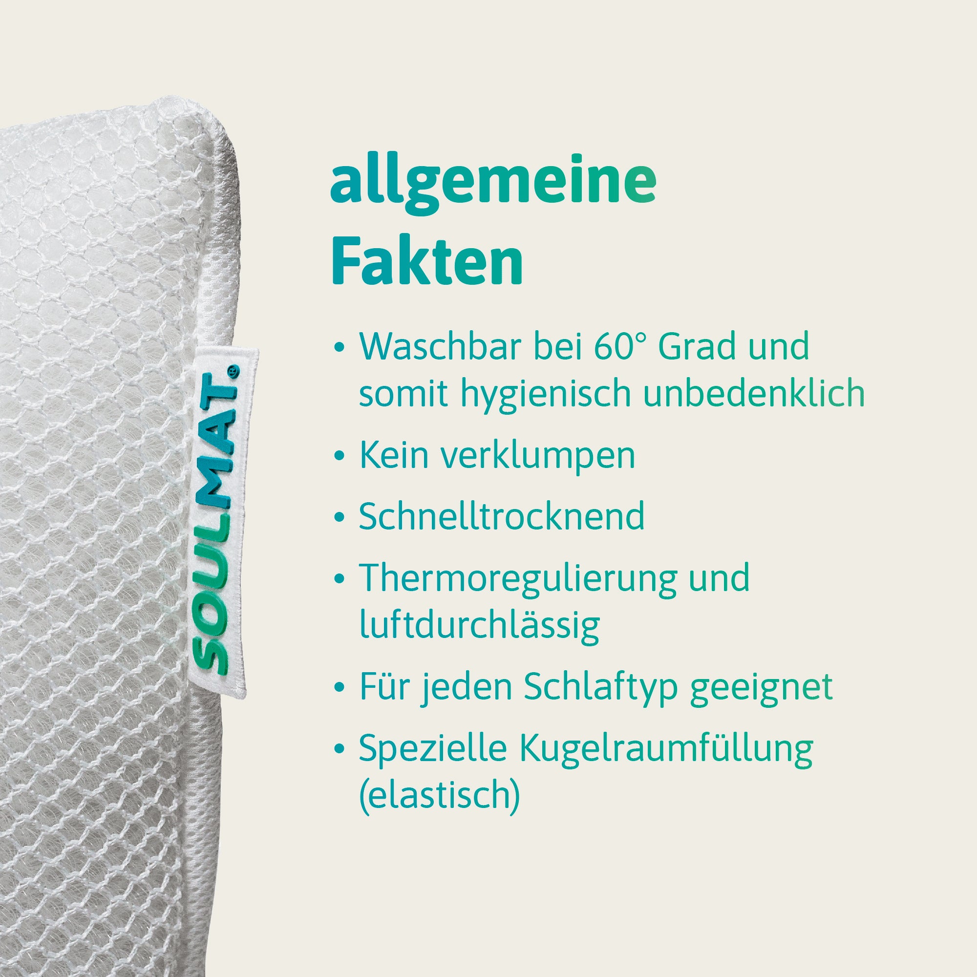 SOULMAT® CliMed-Kissen Natur 80 x 40 cm