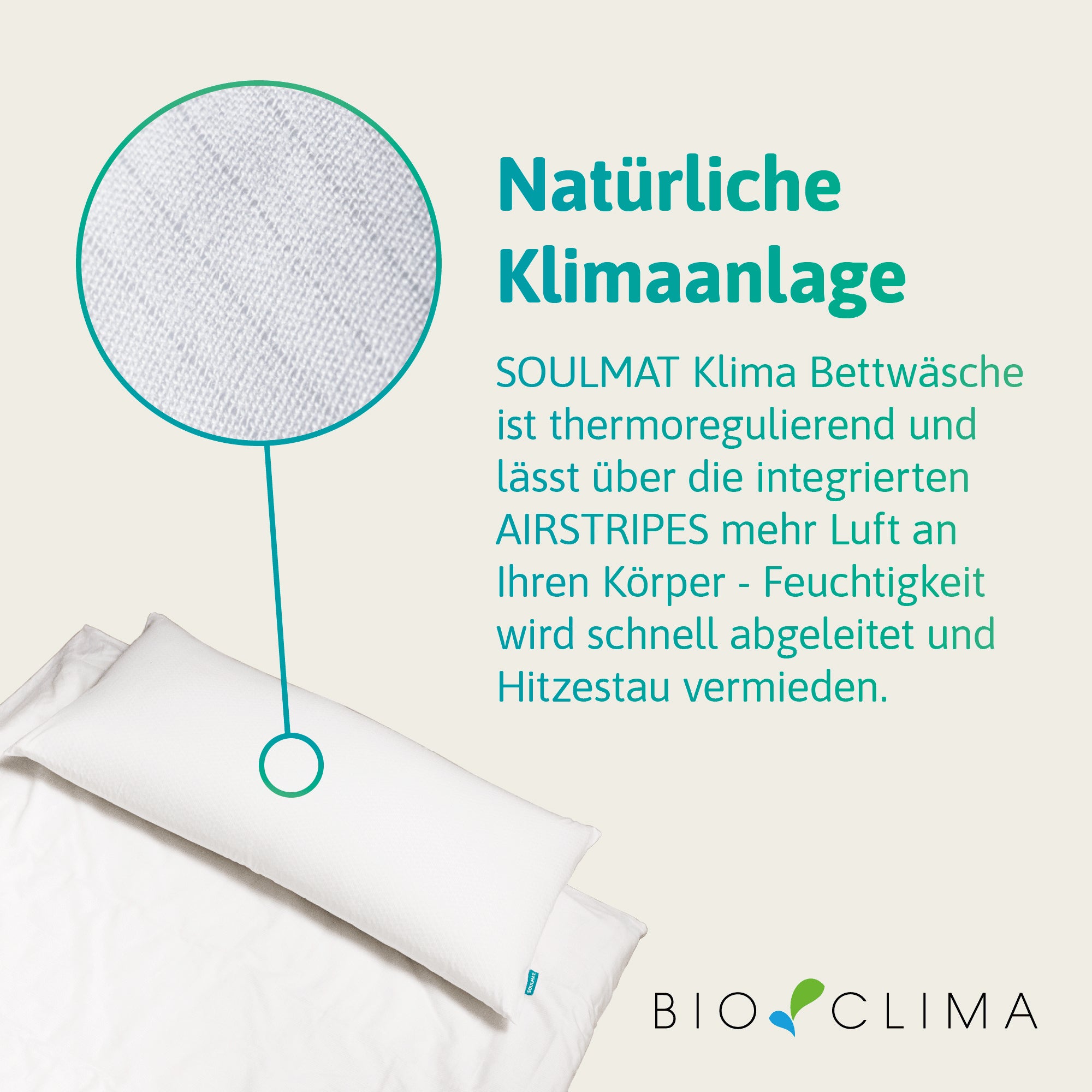 SOULMAT® - OCEAN Klima - Kissenbezug