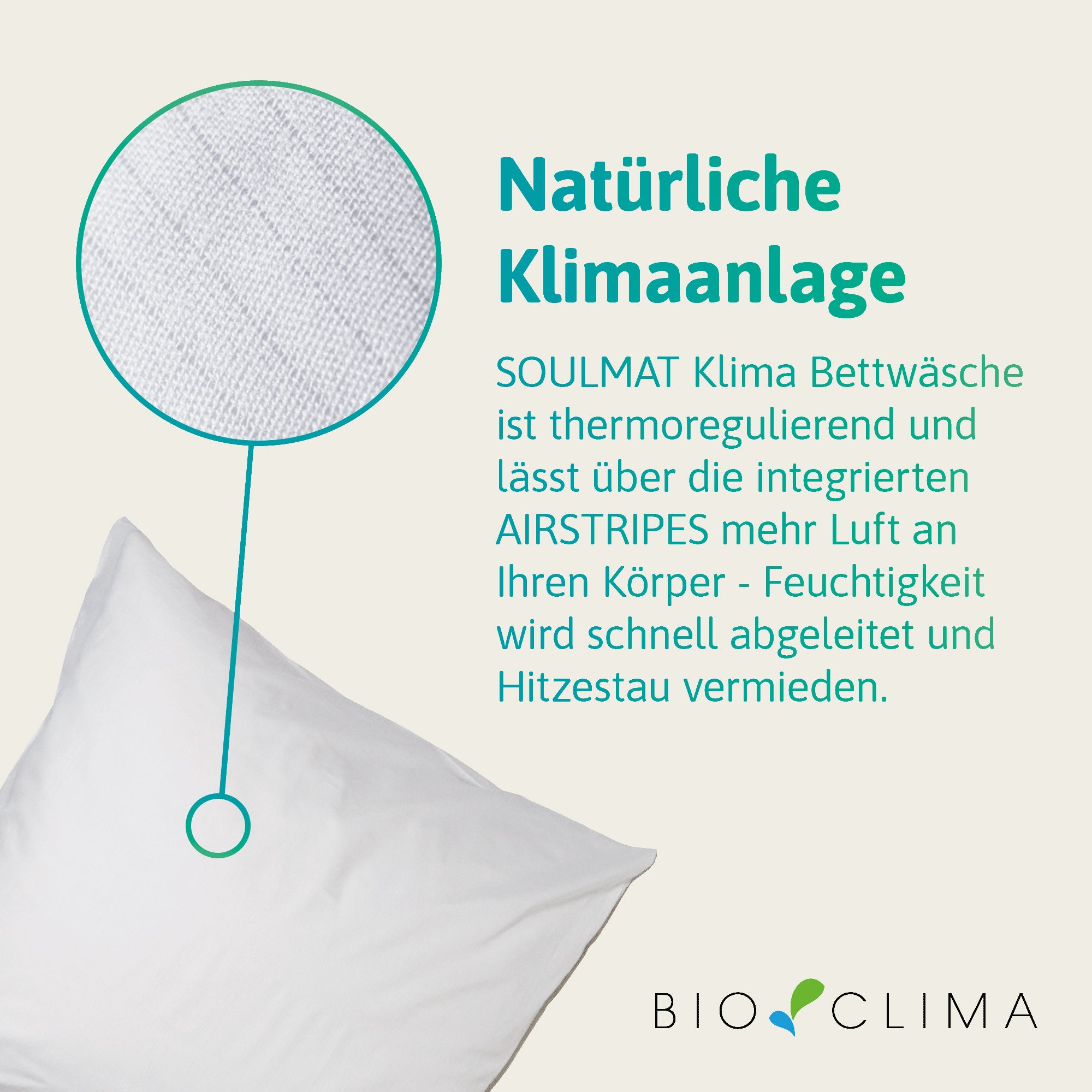 SOULMAT® - OCEAN Klima - Kissenbezug